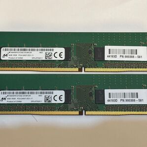 Micion 4GB PC4-2400T-ED1-11 メモリ 2枚セット PCパーツ DDR4 計8GB