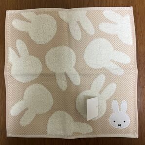ミッフィー 表ガーゼ裏タオルハンカチ ミッフィーシルエット ベージュ