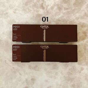 サナ エクセル ザ プライムアイブロウ PE01 ナチュラルブラウン 2本セット