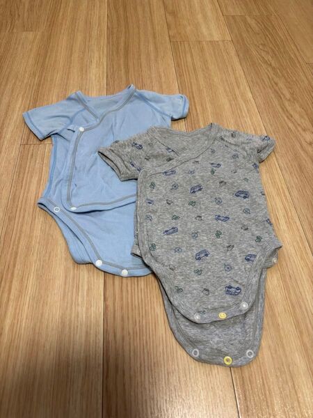 ユニクロ UNIQLO ボディスーツ 70 肌着 半袖 ロンパース ベビー服