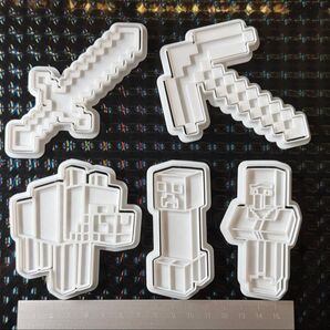 マインクラフト クッキー型 5個セット マイクラ スケルトン クリーパー