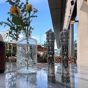 クロム調クラシックデザイン/充電式ライター型ペンダントDHSJ005