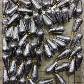 601【店舗長期保管品】ナス型オモリ おもり 4号 61個