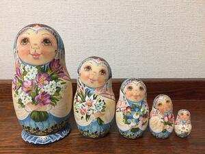 Art hand Auction Russian Goods ☆ Matryoshka (5P) by Svetlana Nikolaeva Kovrov Studio Rare Display Interior, Handmade items, interior, miscellaneous goods, ornament, object