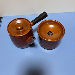 浅草 銅銀銅器 急須 茶こぼしセット