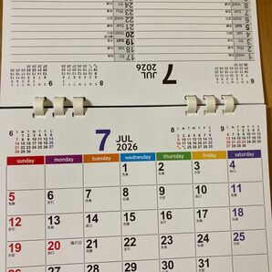 2026卓上カレンダー