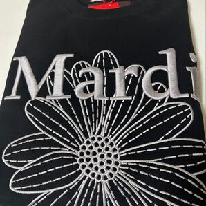 新品ブラック×グレー刺繍スウェットMardiマルディメクルディレディーストレーナー長袖大人気色