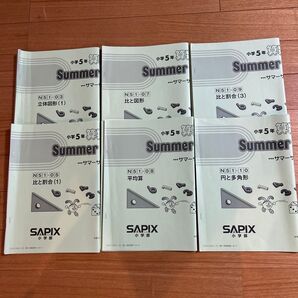 SAPIX 小5 2025年度版 算数 Summer サピックス 夏期講習 6冊セット 未使用品