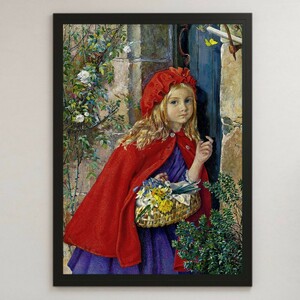 Art hand Auction Isabelle Naftel Little Red Riding Hood Painting Art Glossy Poster A3 Bar Cafe Classic Interior Girl Fairy Tale Cute Stylish, Housing, interior, others