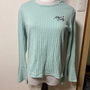 Active Ziddy リブカットソー 長袖Tシャツ ミントグリーン