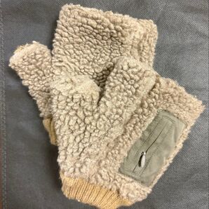 マッドファクトリー ボアミトン 手袋 指なし もこもこ 防寒対策
