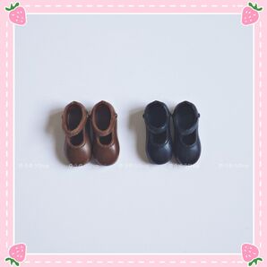 1/6ドール オビツ 22 リカちゃん ジェニーちゃんドール 靴 茶色 黒