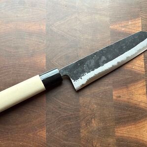 土佐打刃物 青2 切付 文化(三徳) 165mm 包丁 黒打 霞 手打 青紙 和包丁 三徳包丁 万能包丁