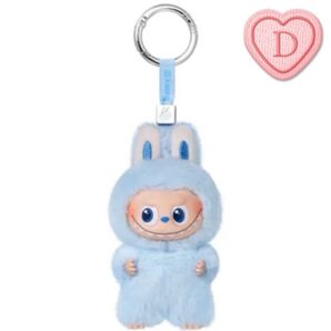 ①【D】THE MONSTERS PIN FOR LOVEシリーズ ラブブ イニシャル 前半 ぬいぐるみ ペンダント キーホルダー