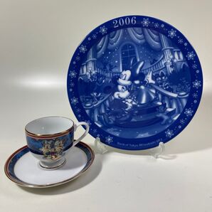ディズニー 2006イヤープレート UFJ銀行ノベルティ& ディズニーシー5周年記念 カップ&ソーサー