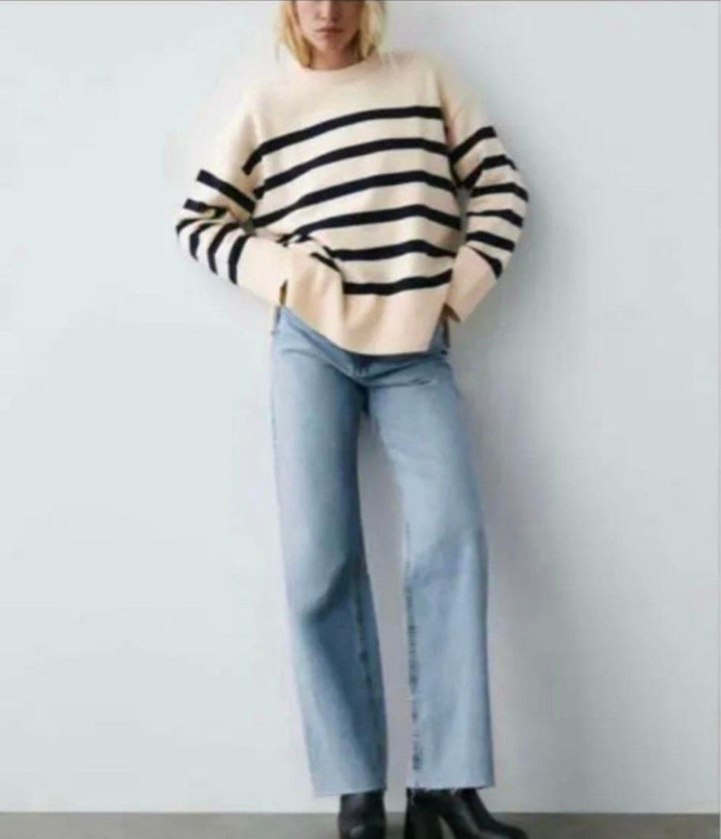 ZARA ボーダーニットセーター