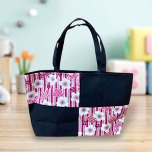 1点もの 美品 桜柄がかわいい(^^♪ 和柄 トートバッグ
