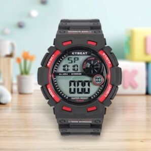 スポーツウォッチ 10気圧防水デジタルウォッチ ACY14-BK ②