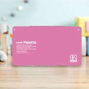 【最後の1品】人気商品 三菱鉛筆 色鉛筆 880 ユニパレット 12色セット PLT ピンク ③