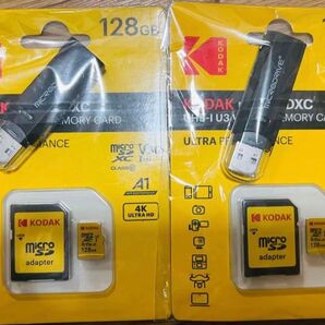 KODAK microSDXC 128GB UHS-I U3 V30 A1 高速タイプ 4K対応 新品未開封・即日発送 2枚セット
