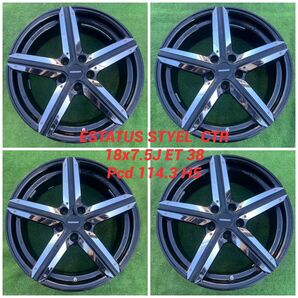 STATUS STYEL CTR 18x7.5J ET38 Pcd 114.3 H5 アルミホイール 4本セット