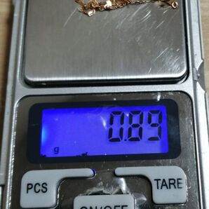【長め約45センチ!値下不可】2510113 k18 約0.89g デザイン ネックレス チェーン