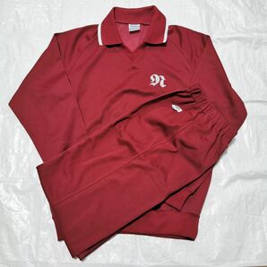 中学校体操服 ジャージ上下 臙脂色