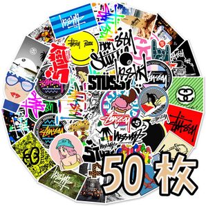 STUSSYステッカーセット50枚入り 防水ステッカー シール