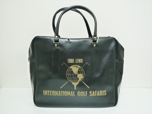 70～80’ｓ ビンテージ INTERNATIONAL GOLF SAFARIS ゴルフバッグ Bag カバン 黒 ビニール製 男女兼用 スポーツ用具入れ 旅行に 収納 美品