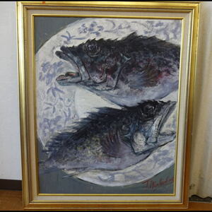 Art hand Auction ■□Framed painting, oil painting, Koyokai award winner, Matsubara Takaaki, Seafood①, interior display art□■, Painting, Oil painting, others