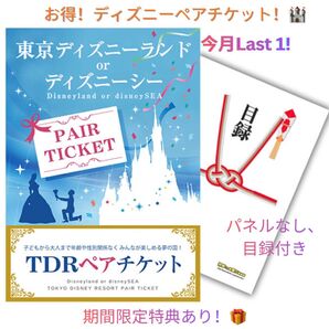 【LAST 1!お得!使用期限なし】東京ディズニーランド ディズニーシー ペアチケット 引換券