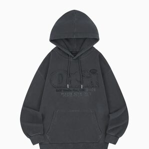 oddstudio odsd パーカー pigment damage over hood charcoal フーディー