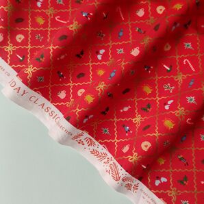 110x50cm Holiday Classic IV, Holiday Argyle Red / Rifle Paper Co.
