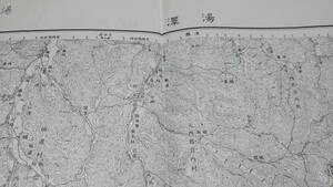 　古地図 　湯澤　山形県　秋田県　地図　資料　46×57cm　　大正2年測量　　昭和11年発行