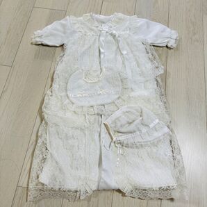 セレモニードレス ベビードレス お宮参り 退院着 3点セット レース