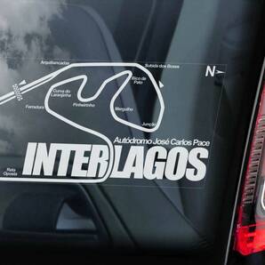 ◆期間限定値下げ【インテルラゴス・サーキット Interlagos Circuit】外張り@カーステッカー@22 x 10cm@外貼り@カー ステッカー@B 3125