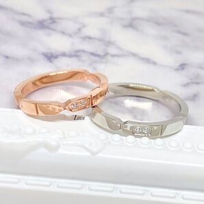 2Dリング ステンレスリング ステンレス指輪 ピンキーリング