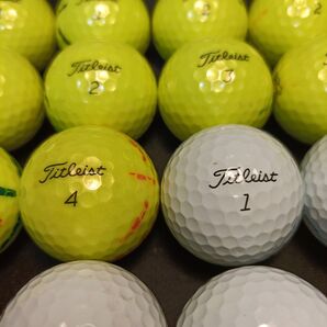 【良品】'23 Pro V1 20球 (白, 黄) タイトリスト ロストボール Titleist