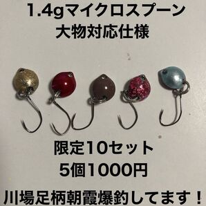 爆釣管釣りスプーン1.4g5個1000円限定10セット 足柄裾野蛇尾川
