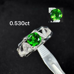 新作 クロムダイオプサイド 0.530ct S925 18KPG リング 指輪 リング