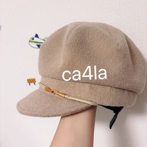 ca4la ベージュキャスケット