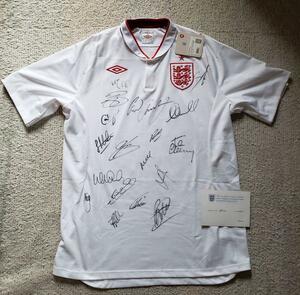 2012/13 England representative official certificate autograph autograph uniform 