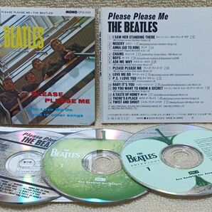 日本盤CD ビートルズ Beatles Please Please Me 歌詞対訳+オマケでアンソロジー第1集2枚組の盤のみ