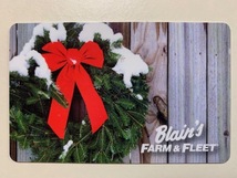 アメリカUSAカード★Blain's FARM & FLEET★クリスマス リース_画像1
