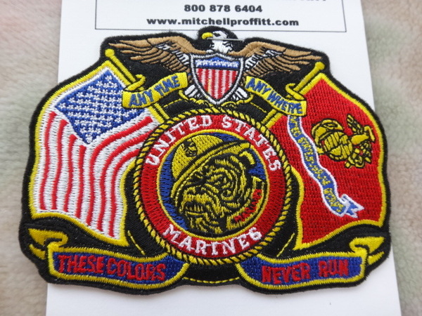 送料無料♪ワッペン♪MITCHELL PROFITT COMPANY♪US♪アメリカ国旗♪UNITED STATES MARINES