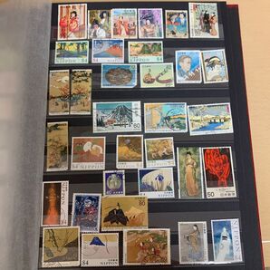 使用済み切手80枚(アート系34枚)