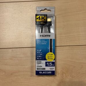 ELECOM HDMIケーブル 1.5m 4K スーパースリム H-HD14SS15BK