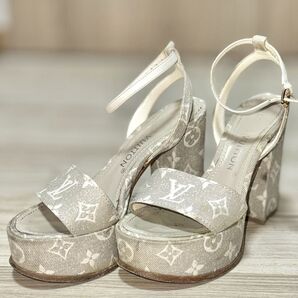 【説明欄必読】【即購入OK】【値下げ不可】【23cm】ルイヴィトン フェイムライン サンダル パンプス ヒール ハイヒール