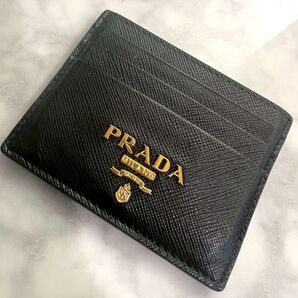 【値下げ不可】【説明欄必読】PRADA サフィアーノ レザー カードケース ブラック