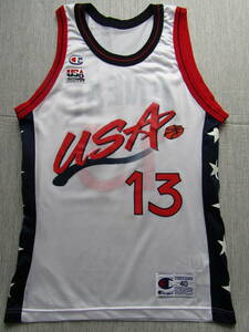 Команда мечты! USA униформа NBA Shakir O'Neill Shack Vintage Top Top Champion Made